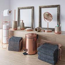 Accents Neptune Rose Gold Complete Bathroom Accessory And Towel Bundle Complete Bathrooms Bathroom Accessories Bathroom Sets