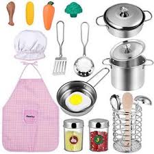 Kitchen pretend play cookware set toys for kids with water dispenser. Ibasetoy Ibasetoy Kids Kitchen Pretend Play Accessories Toys Cooking Toys Cookware Playset With Stainless Steel Pots And Pans Set