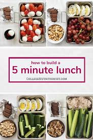 How To Build A To Go Lunch The College Nutritionist Healthy Student Meals Fast Healthy Lunches Healthy Filling Lunch