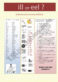 This ipa keyboard allows you to type phonetic transcriptions of words in all languages. Ill Or Eel The Evil I Pronunciation Esl Worksheet By Ritakirklee