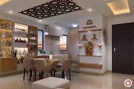 11 Wall Mandir Design Ideas That Are Perfect For Indian Homes Ceiling Design Living Room Pooja Room Design Living Room Ceiling