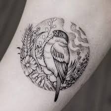 Best way to make other people feel tender emotions. Circular Tattoo Of A Bird On A Branch Tattoogrid Net