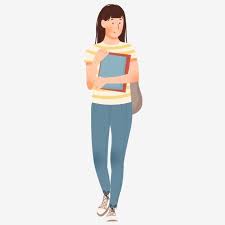 Female College Student Hand Drawn Illustration Student College Students Female Clipart Cute College Student Female College Student Png Transparent Clipart Im Student Clipart How To Draw Hands School Posters