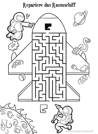 Irrgarten Labyrinth Fur Kinder Kostenlose Ausmalbilder Astronauten Geburtstag Labyrinthe Fur Kinder
