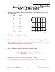 The wavelength of a wave is measured as the distance between any two corresponding points on adjacent waves, which would mean from a crest to the next adjacent crest. Modeling Worksheet 3 Key 1 Pdf Name Date Pd Constant Velocity Particle Model Worksheet 3 Position Vs Time Graphs T S X M 0 0 10 0 X M 1 Robin Course Hero