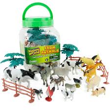 Boley Small Bucket Farm Animal Toys 40 Piece Farm Animal Toy Playset With Animals And Accessories Small Buck In 2020 Farm Animal Toys Pet Toys Plastic Farm Animals