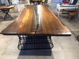 It is used in clothing (e.g., jackets and jeans), luggage and other bags, sporting goods, camping gear. Zipper Industrial Table Walnut Table Kitchen Table