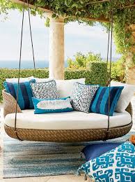 With enough seating space for four and a rectangular coffee table, this set is perfect for medium sized outdoor areas. Outdoor Hanging Swing Daybed Ideas Sleeping Porches For Coastal Living Coastal Decor Ideas Interior Design Diy Shopping