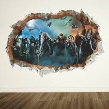 Harry Potter 3d Wall Sticker Poster Hogwarts Home Decor Afiche De Harry Potter Lienzo De Harry Potter Pegatinas De Pared