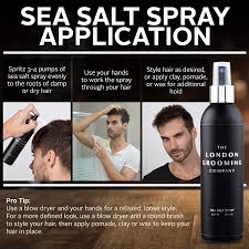 Amazon Com The London Grooming Company Sea Salt Texturizing Spray For Men Firm Hold And Matte Finish 8 8 Fl Oz Water Based Men S Hair Product For Texture And Volume Easy