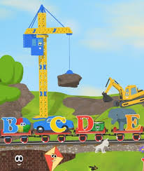 This poster has not one but two objects per letter. Alphabet Train Poster 36x24 Two Objects Per Letter Import It All