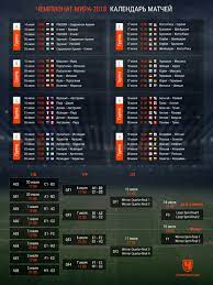 Результат за воскресенье, 11 июля финал: Kalendar Raspisanie Turnirnye Tablicy Chempionata Mira 2018 Chempionat