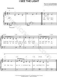I See The Light From Tangled Sheet Music Easy Piano In C Major Download Print I Saw The Light Sheet Music Easy Piano