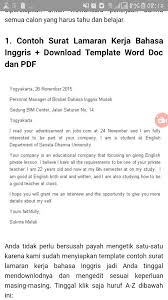 Download as pdf, txt or read online from scribd. Tolong Bantu Surat Lamaran Pekerjaan Menggunakan Bahasa Inggris Please Brainly Co Id