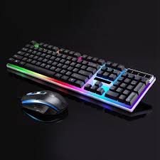 Shop G21 Led Rainbow Color Backlight Gaming Usb Wired Keyboard Mouse Set Overstock 23105356