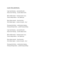 Lagu parang ilang di dalam versi video lirik bergerak yang membantu murid dan guru menyanyikan lagu ini bersama. Lagu Tiga Kupang