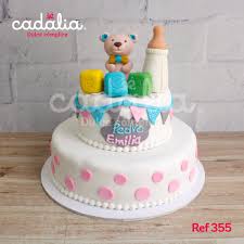 La torta de baby shower, es la estrella de la mesa, y hoy en día puede ser de muchos estilos conjugando colores, figuras y demás; Torta Baby Shower Archivos Cadalia Dulce Complice