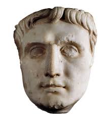 Mask av kejsar Augustus (Caius Julius Caesar Octavianus Augustus), 63 BC