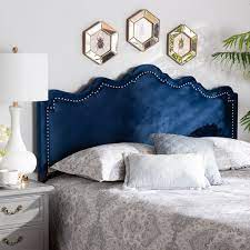 This collection of upholstered headboards and complete upholstered beds offer a variety of sizes and. Baxton Studio Nadeen Modern And Contemporary Royal Blue Velvet Fabric Upholstered King Size Headboard Walmart Com Walmart Com
