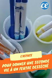 L Astuce Pour Donner Une Seconde Vie A Un Feutre Desseche Astuces Feutre Rangement Feutre