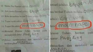 Kalian pasti pernah lihat jawaban anak sd di media social yang lucu2 dan ngakak abis. Jawaban Ujian Anak Sekolah Lucu Nusagates