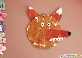 Loup En Papier Dechire Collage Et Peinture Activite Manuelle Des 2 Ans Papier Dechire Activite Manuelle Loup Collage