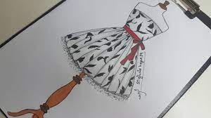 تعلم رسم فستان سهل للمبتدئين learning to draw a dress is easy youtube