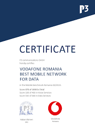 Apel la 031 100 1000 ; Vodafone CertificatÄ Drept Cea Mai BunÄ ReÈea De Date Mobile Din Romania Vodafone Ro