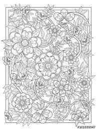 583x730 online printable peacock difficult pattern coloring page. Retro And Elegant Floral Coloring Page Mandala Coloring Pages Coloring Pages Coloring Books