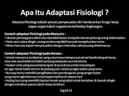 Istilah kesehatan masyarakat veteriner (kesmavet) atau dalam bahasa inggrisnya dikenal definisi kesmavet dalam uu tersebut adalah segala urusan yang berhubungan dengan hewan dan. Adaptasi Fisiologi Pengertian Contoh Pada Hewan Manusia Dan Tumbuhan Jagad Id