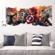 Free delivery for many products! Avengers Wall Sticker Iron Man Captain America Thanos Wallsticker Home Decor Kids Room Decor Pelekat Dinding Shopee Malaysia