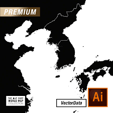 the map shop 高精細白地図aiベクターデータ版 eastasia 東アジア 6カ国レイヤー プレミアム版 ダウンロード販売 地図 白地図 世界地図