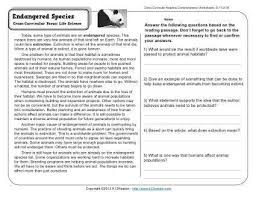 Huge sale on reading comprehension science now on. Endangered Species 4th Grade Reading Comprehension Worksheet Science Reading Comprehension Reading Comprehension Worksheets Reading Comprehension