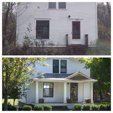 Before And After Curb Appeal Add Dimension To A Plain Facade Add A Front Porch And Replace Windows And Do Curb Appeal Home Exterior Makeover House Exterior