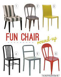 We hand select our unique line of micro fiber and woven fabrics from the best mills across the united states and abroad. Fun Dining Chair Round Up The Inspired Room Dining Chair Design Dining Chairs Cool Chairs