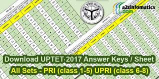 Download Uptet 15 October 2017 Answer Keys Sheet All Sets Paper 1 2 Answer Keys Sheet Answers