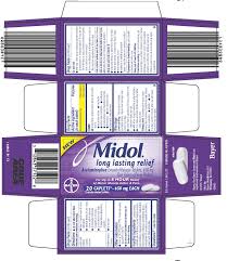 Maximum daily dosage for midol is eight tablets. Midol Long Lasting Relief