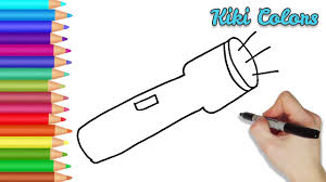 Check scouting for more colouring pages. How To Color A Flashlight Teach Drawing For Kids And Toddlers Coloring Page Video Youtube