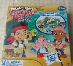 Once a player thinks he knows where the treasure is they can use a search card that. Jake Never Land Pirates Trick And Trap Treasure Map Board Game Ebay