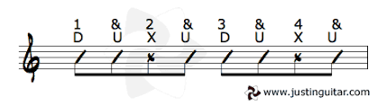 We'll play 4 bars of a, 2 bars of d, 2 bars of e7, and come back home to 2 bars of a. Intermediate Rhythm Guitar 4 Free Guitar Lesson From Justinguitar Com