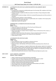 Fund managers are all too familiar with overseeing money, supervising its distribution, and strategizing ways to grow its balance. Automotive Finance Manager Resume Examples June 2021