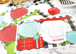 It makes use of thick yarn so that it is durable. Printable Christmas Placemats Dinner Made Easy Somewhat Simple