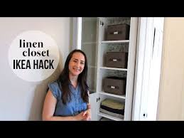 The linen closet measures 68 inches tall by 29 inches wide by 14 inches deep if you adhere to the linen closet plans exactly. Diy Linen Closet Ikea Hack Youtube