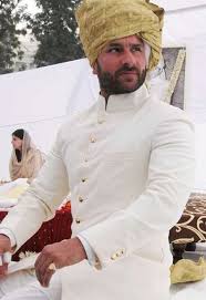 Saif Ali Khan In White Sherwani The New Nawab Of Pataudi Groom Dress Men Indian Groom Wear Wedding Outfit Men