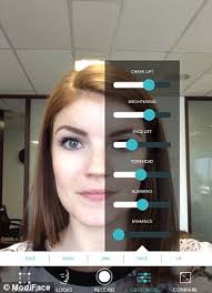 Beauty Mirror Phone App Lets You Photoshop Your Face In Real Time Daily Mail Online