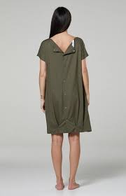 Hidden Stripe Labor Nursing Gown In Olive Nursing Gown Delivery Hospital Gown Hospital Gown Pattern