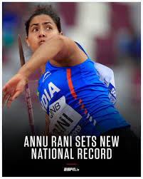 She holds the indian national record in javelin throw. Espn India Auf Twitter India S Annu Rani Makes It To The Javelin Throw Final At The Worldathleticschamps Her Qualification Throw Of 62 43m Bettered Her Own National Record Of 62 34m Https T Co 5gljknjjif