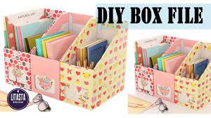 Diy gable box | tutorial membuat bungkus kemasan box. Diy Box File Dengan Memanfaatkan Kardus Tidak Terpakai Youtube