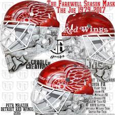 He stayed in the game. I Love Goalies Petr Mrazek 2016 17 Mask