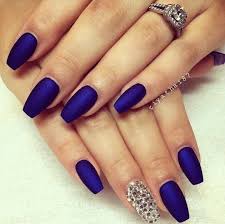 Acrylic Black And Blue Nail Designs Navy Swarovski Crystal Bling Nail Art Design Blue Acrylic Nails Blue Nail Designs Cute Nails
